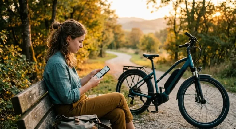 Melhor bicicleta elétrica custo benefício, pessoa comparando modelos e preços no celular